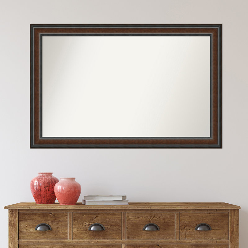Halcott Solid Wood Rectangle Wall Mirror, 43" H x 28" W
