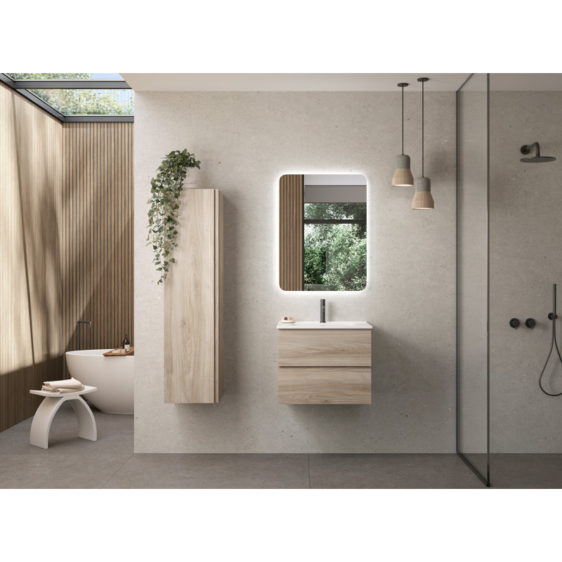 Pasadena 23.2'' Wall Mounted Single Bathroom Vanity Base Only, Pine