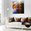 Fusion de teintes rouge et orange - Coussin imprimé abstrait-29366362-29366359