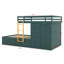 Modern Storage Bunk Bed With Multiple Drawers, And Small Wardrobe-607954701