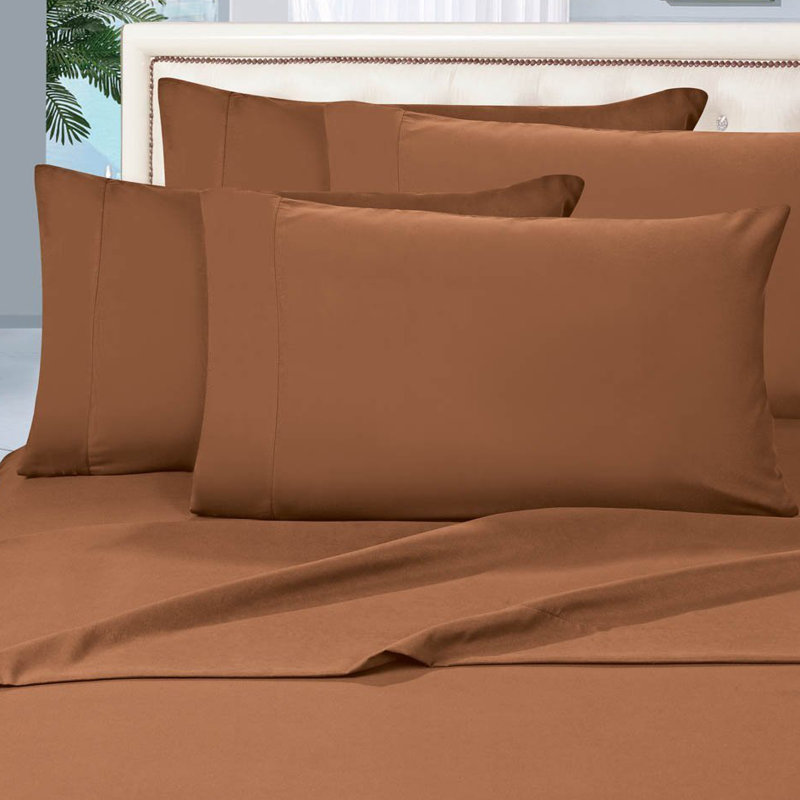 Elegant Comfort Luxurious 1500 Premium Hotel Quality Microfiber Three Line Embroidered Softest Bed Sheet Set, Wrinkle and Fade Resistant