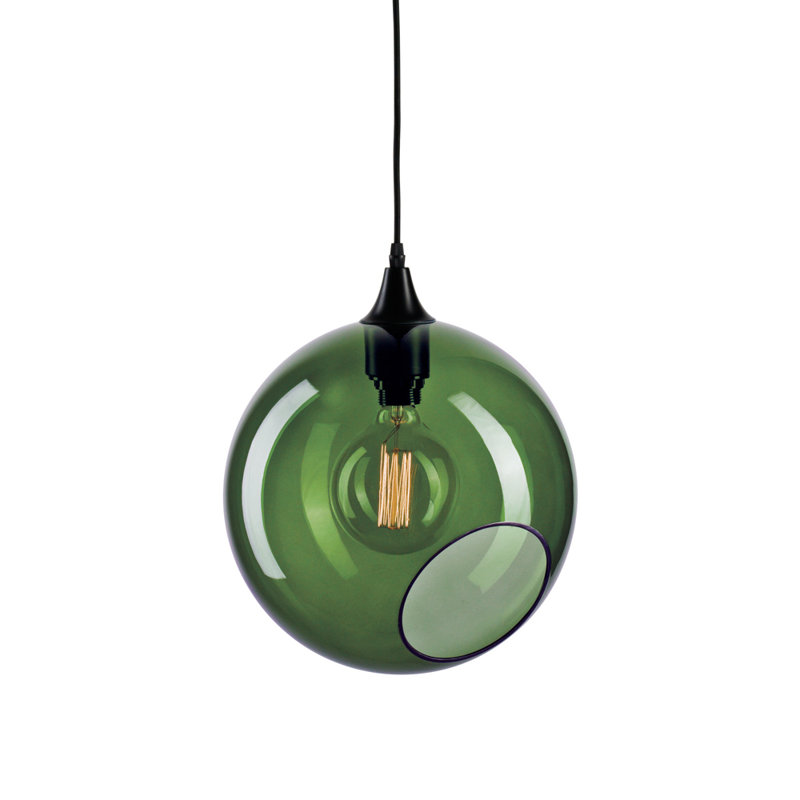 Ballroom 1 - Light Pendant, 15" H x 13" W x 13" D, Army Green