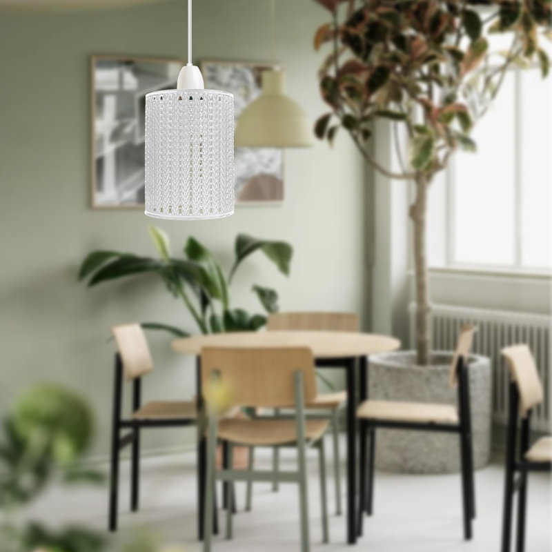 Anistin Metal Drum Lamp Shade ( Screw On ), White