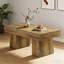Table de salle à manger en bois, table de centre rectangulaire, table basse spacieuse