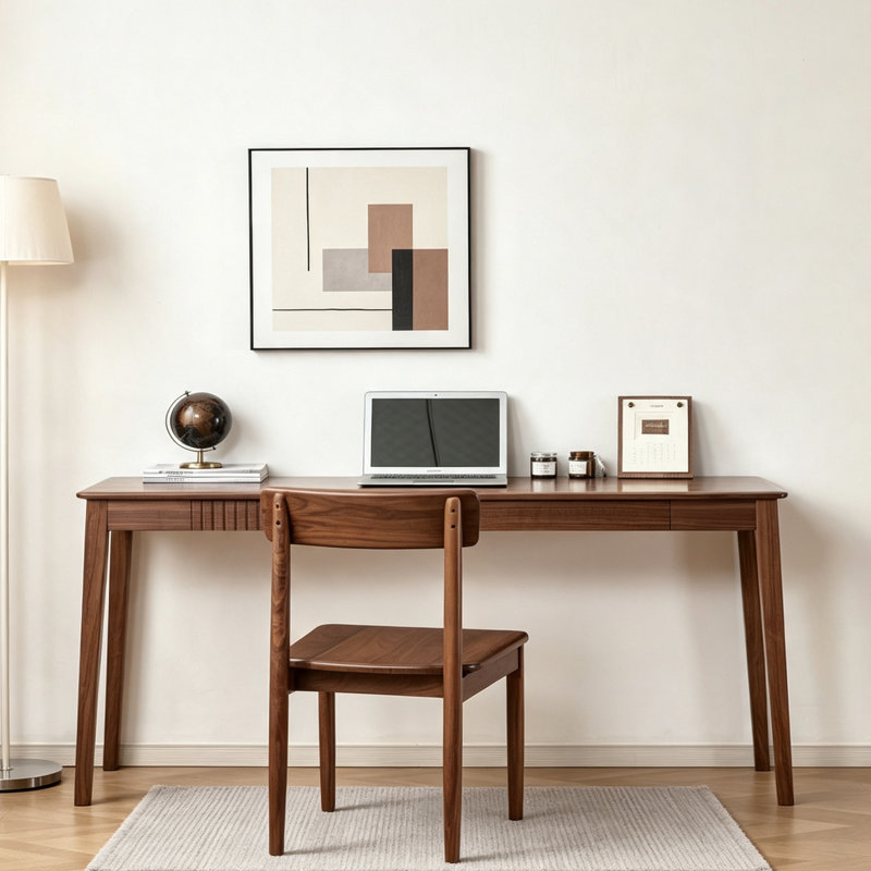 Small-sized study desk, 29.53" H x 62.99" W x 17.72" D