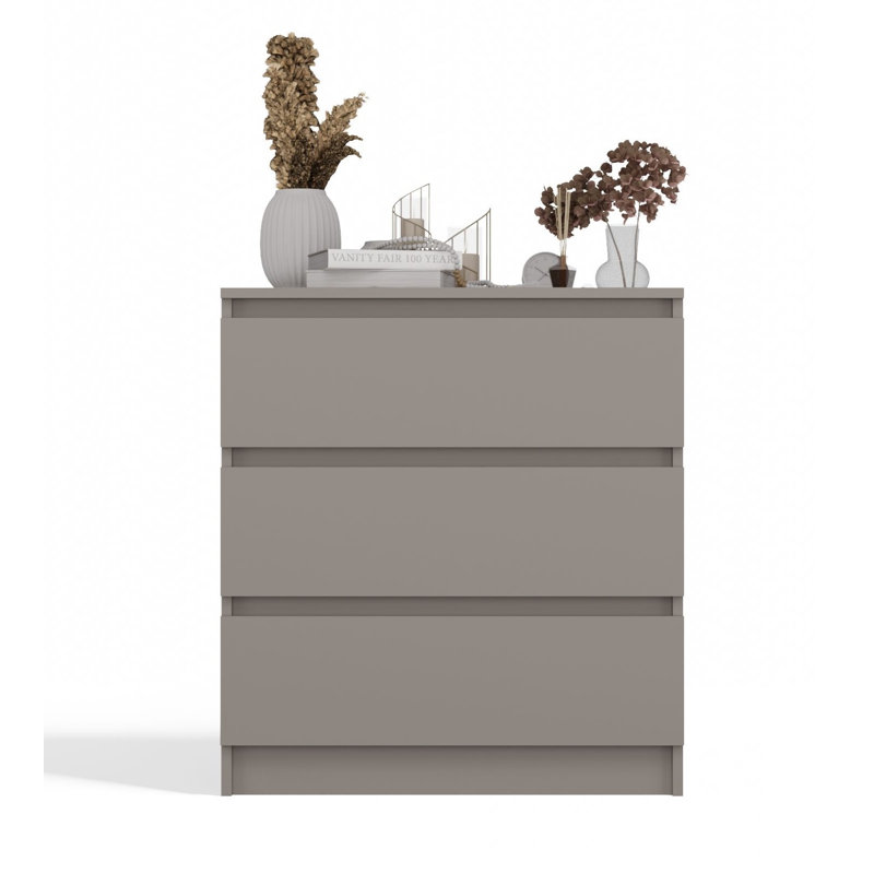 Traynor 70 cm W Chest of 3 Drawers, Grey
