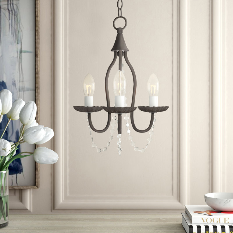 Burvale 3 - Light Candle Style Chandelier