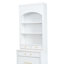 Modern 83.7Inch High Kitchen Pantry, Freestanding Tall Kitchen Hutch With Faux Marble Top, Display Cupboard Cabinet With 5 Storage Drawers And Adjustable Shelf, White-1534192720