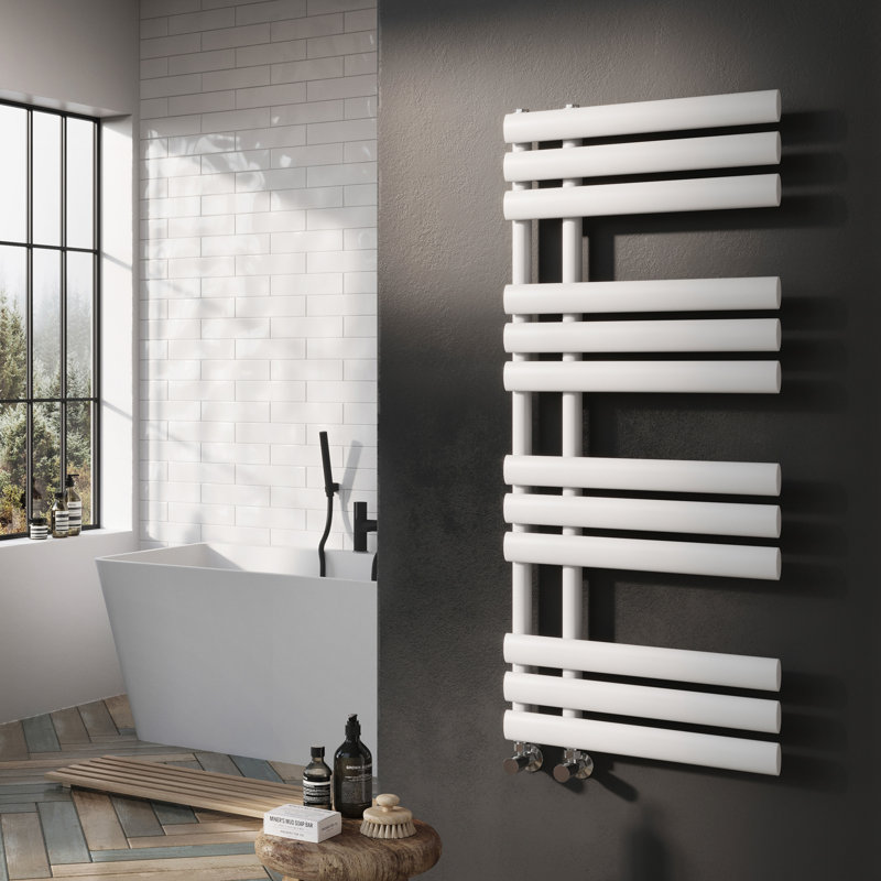 Flat Panel Towel Rail Heated Towel Rails, White, 175cm H x 50cm W x 56cm D