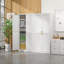 Armoire de rangement blanche de 70,8 po de hauteur avec portes et tablettes réglables pour le salon, la chambre à coucher et la salle à manger, l 15,8 po x l 31,5 po x H 70,8 po-250963303