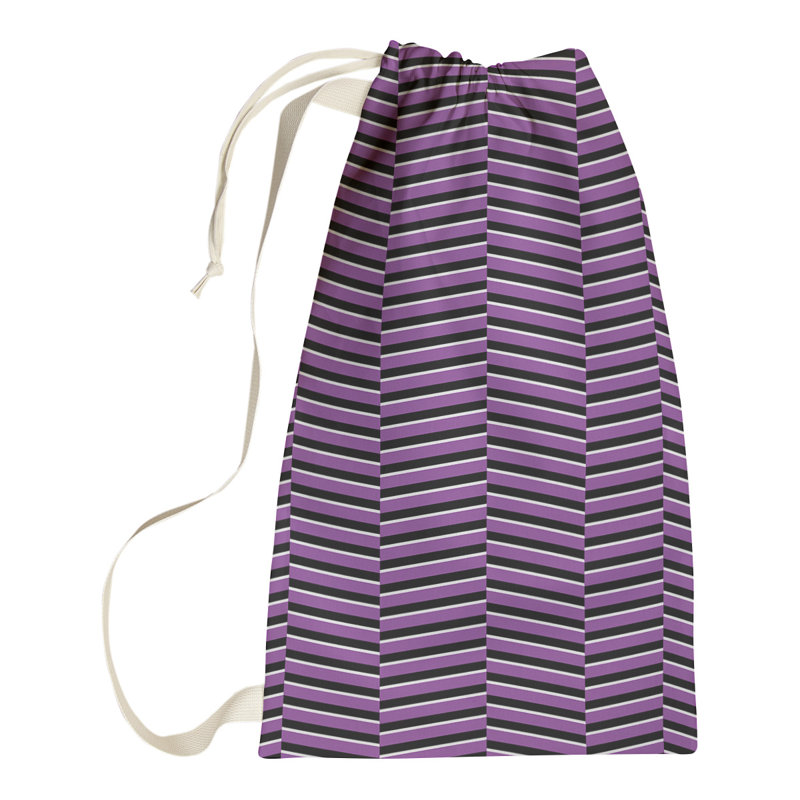 Jaya Fabric Laundry Bag with Handles, 36" H x 28" W x 1.5" D, Violet