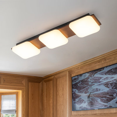 3-light Dimmable Led Flush Mount