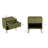 Dumbo 20" Fluted Nightstand In Olive Green  (Only Nightstand)-362834082