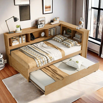 Modern Daybed With Trundle, Storage Cabinets And Usb Ports by Red Barrel Studio