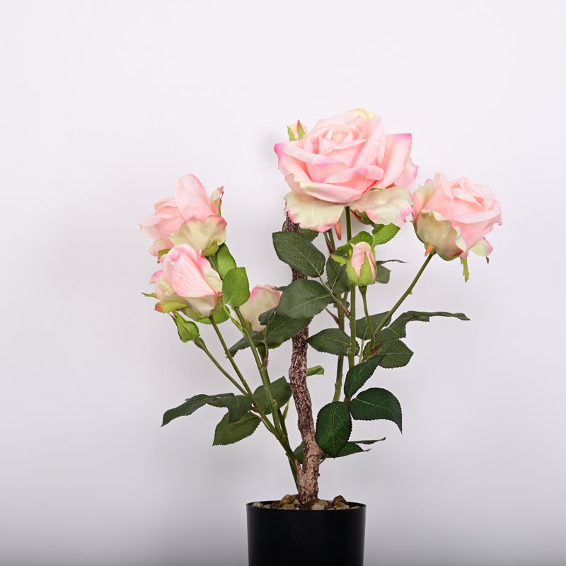 Arrangement floral de pivoines artificielles pour les centres de table de salle à manger de mariage, feuilles de feuillage vert avec une longue tige pour le remplissage du vase