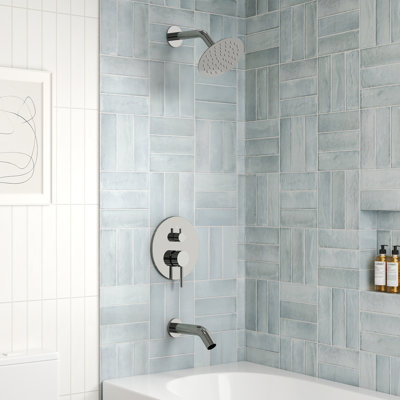 Dual-Function Tub and Shower Faucet Set, Tub And Shower Trim Kit, Valve Included