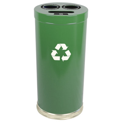 Poubelle de recyclage multi-compartiments Metal Recycling
