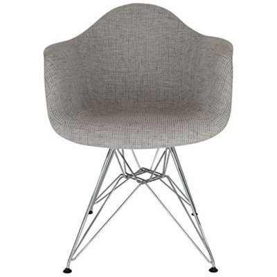 Romiah Upholstered Solid Back Arm Chair in Gray -  Orren Ellis, E9FF02F9972144E4A9C9BF86AD15C075