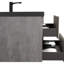 Meuble-lavabo 42 po avec lavabo, lavabo gris à quartz et lavabo flottant à fermeture en douceur sans couture, lavabo. Espace de rangement silencieux