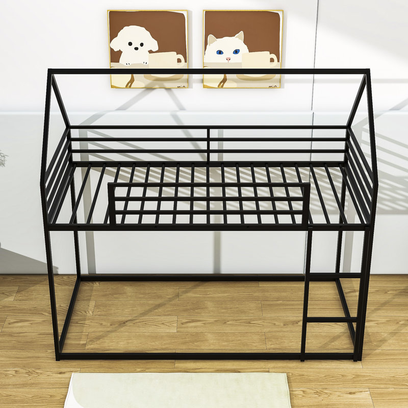 Burnhill Kids Twin Over Twin Bunk Bed, Black