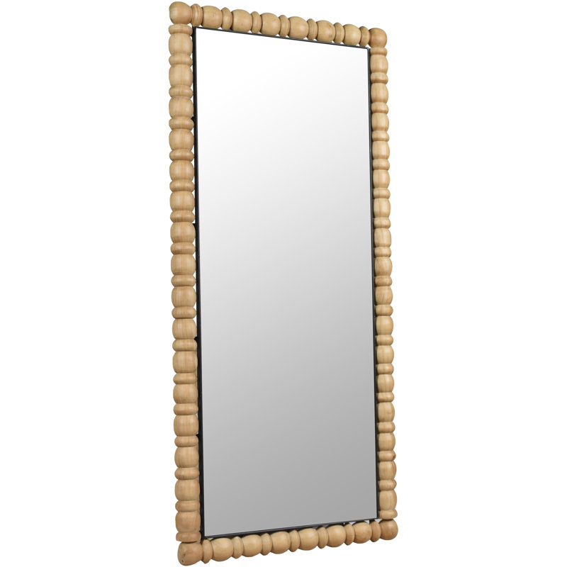 Miroir décoratif Aubrey, 65 po x 29 po, Chêne naturel blanchi