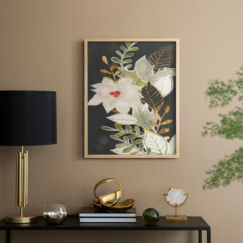 Gilded Christmas Collection B, reproduction encadrée - bois massif, Naturel, H 11 po x l 9 po