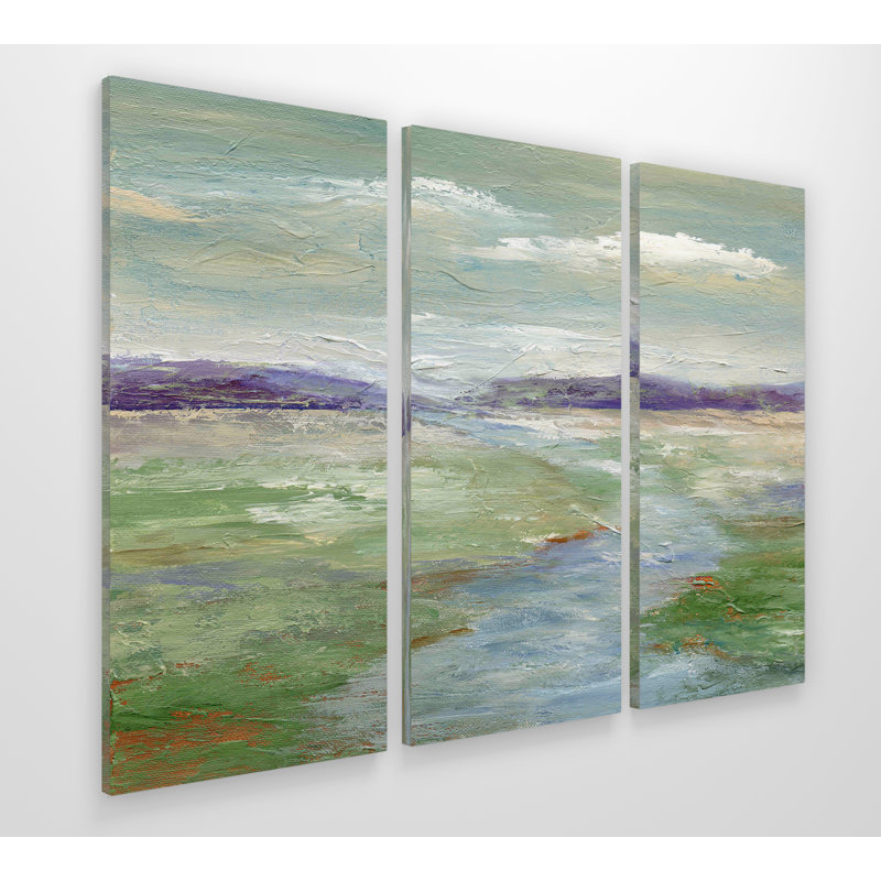 « pré stream i », reproduction de peinture à l’acrylique à multiples images sur toile tendue de galerie, H 24 po x l 36 po