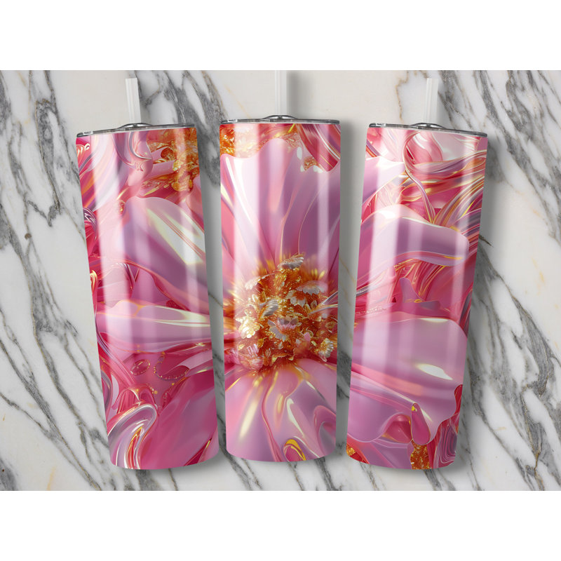 Choose Handmade Tumblers 591ml Vacuum Insulated Stainless Steel (18/8) Travel Tumbler with Straw
