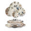 Ensemble de vaisselle 24 pièces 100% porcelaine 100% porcelaine