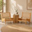 Fauteuil lounge sans accoudoirs en rotin tressé, fauteuil d'appoint bas de style moderne du milieu du siècle pour salon, balcon ou véranda
