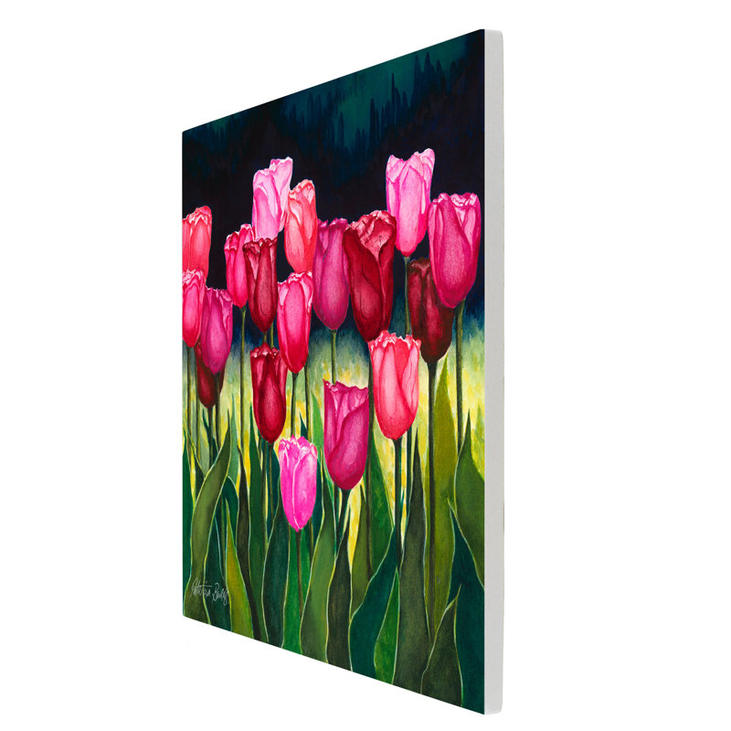 P.BURNS Traditional Plants & Flowers Wall Decor on Ceramic