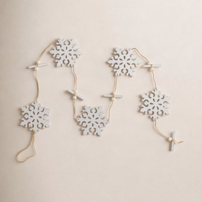 4' Snowflake Jute Rope Christmas Garland