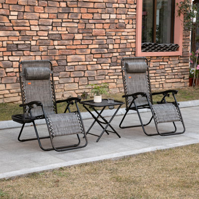 Ensemble de chaises avec table d'appoint Outsunny