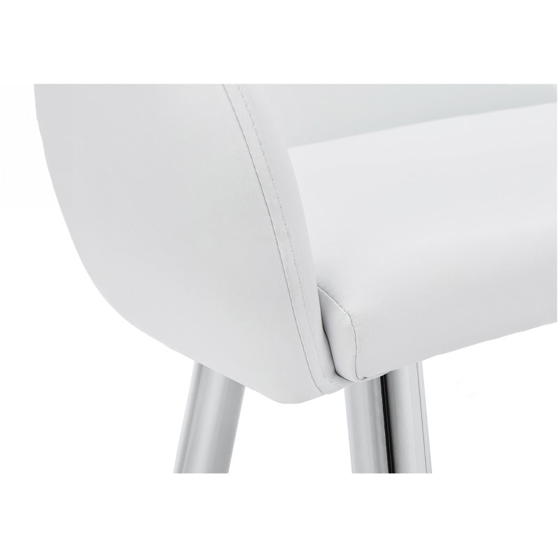 Chaise de salle à manger, ensemble de 2, côté, rembourré, cuisine, salle à manger, look, métal, contemporain, moderne