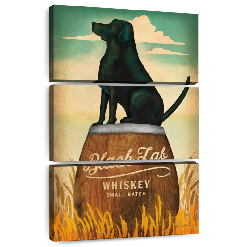 Whisky Brampt Black Lab, H 32 po x l 20 po