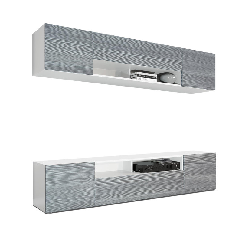 Mcalpine Unfinished Floating Entertainment Centre, Avola anthracite
