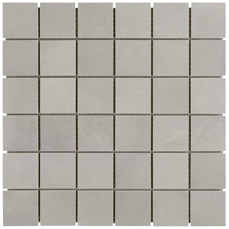 Ryx 11.81 in. x 11.81 in. Matte Porcelain Floor and Wall Mosaic Tile (0.96 Sq. Ft. / Each), Dark Gray