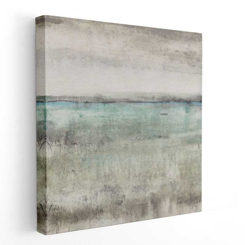 Aqua Horizon II - reproduction d'art sur toile, H 40 po x l 40 po