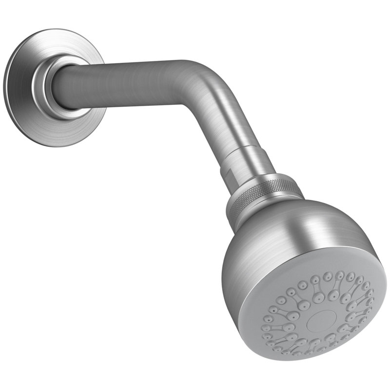 Coralais Single-Function Showerhead, Brushed Chrome, 2.0 GPM