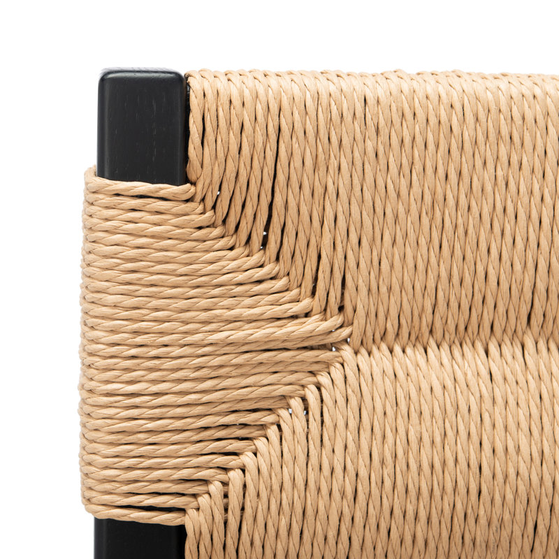 Cody Solid Wood Slat Back Side Chair, Black, Black