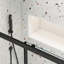 Porte de douche à ouverture coulissante de 50 à 54 po x H 72 po avec porte en verre trempé de 1/4 po