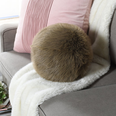 Circle Throw Pillow - With Feather Filling - 12 X 12