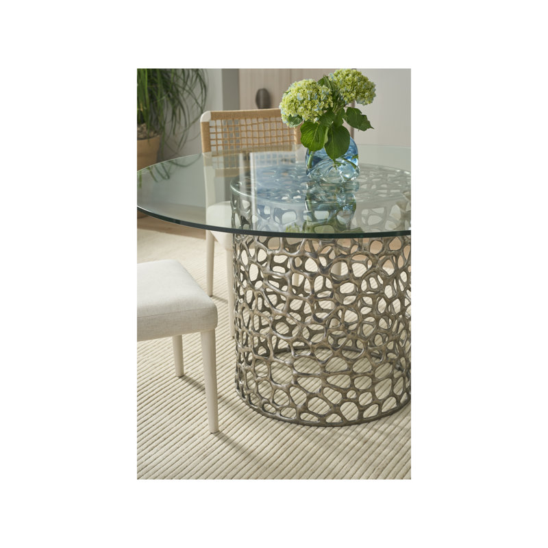 Coral Dining Table 54, 30" H x 54" L x 54" W, Gray
