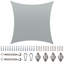 Voile d'ombrage carré ColourTree Super Ring - auvent de qualité commerciale 260GSM, bloc UV résistant, coins et bords renforcés, UPF50 +-84256820-90742803