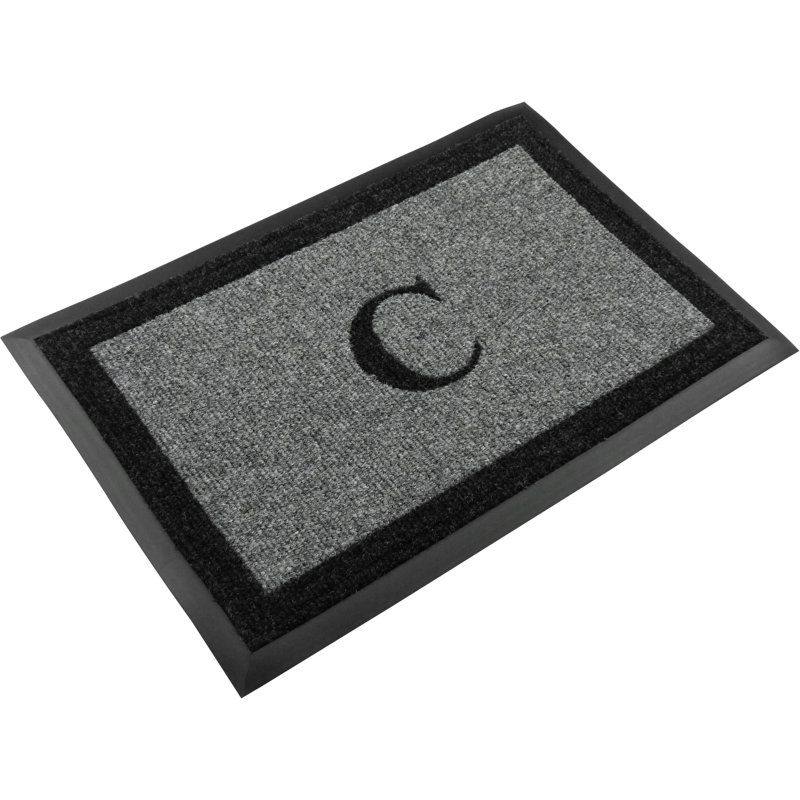 Tapis d'extérieur antidérapant Asai, Gris, C, l 24 po x L 48 po