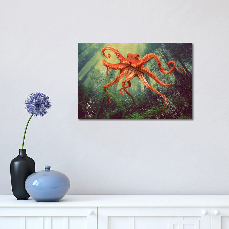 «Octo Forest» par David Loblaw, impression sur toile tendue, H 12 po x l 18 po x 1,5 po