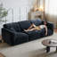 Canapé modulaire en velours noir-1579015525