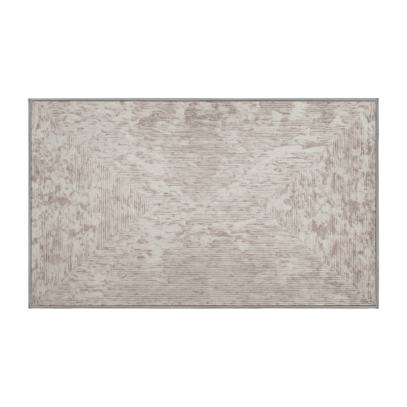 Machine Washable Gray Area Rug, Rectangle 8' x 10'