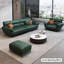 Causeuse-coussin standard en cuir véritable vert-1172979020