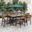 Outdoor Dining Set with Flexible Chairs and Extendable Table for Versatile Use-938713939